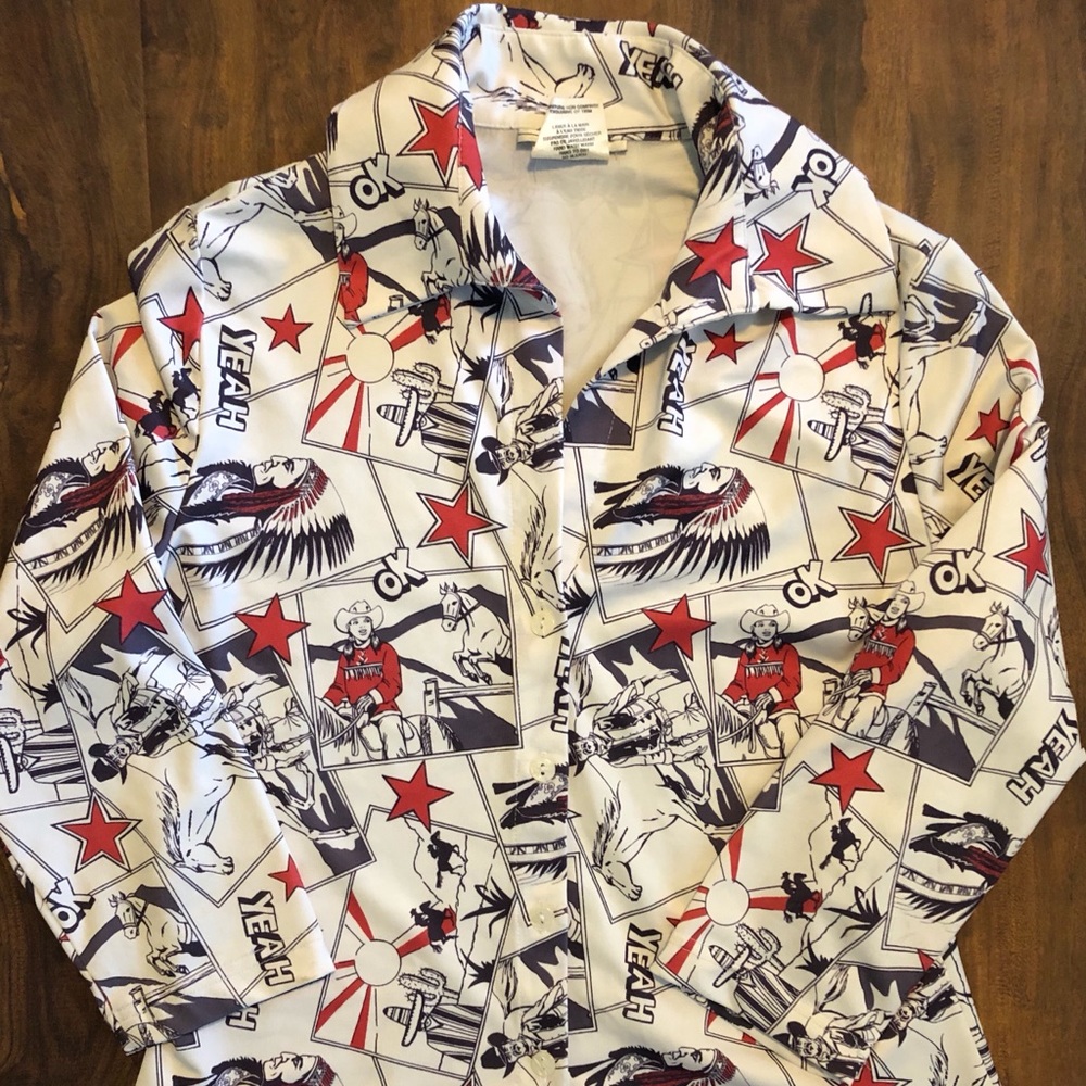 Barami Vintage Cowgirl and Indian Top Size M